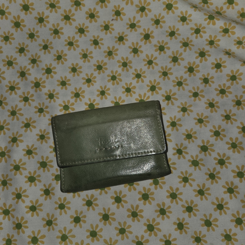 Fossil Green Leather Wallet